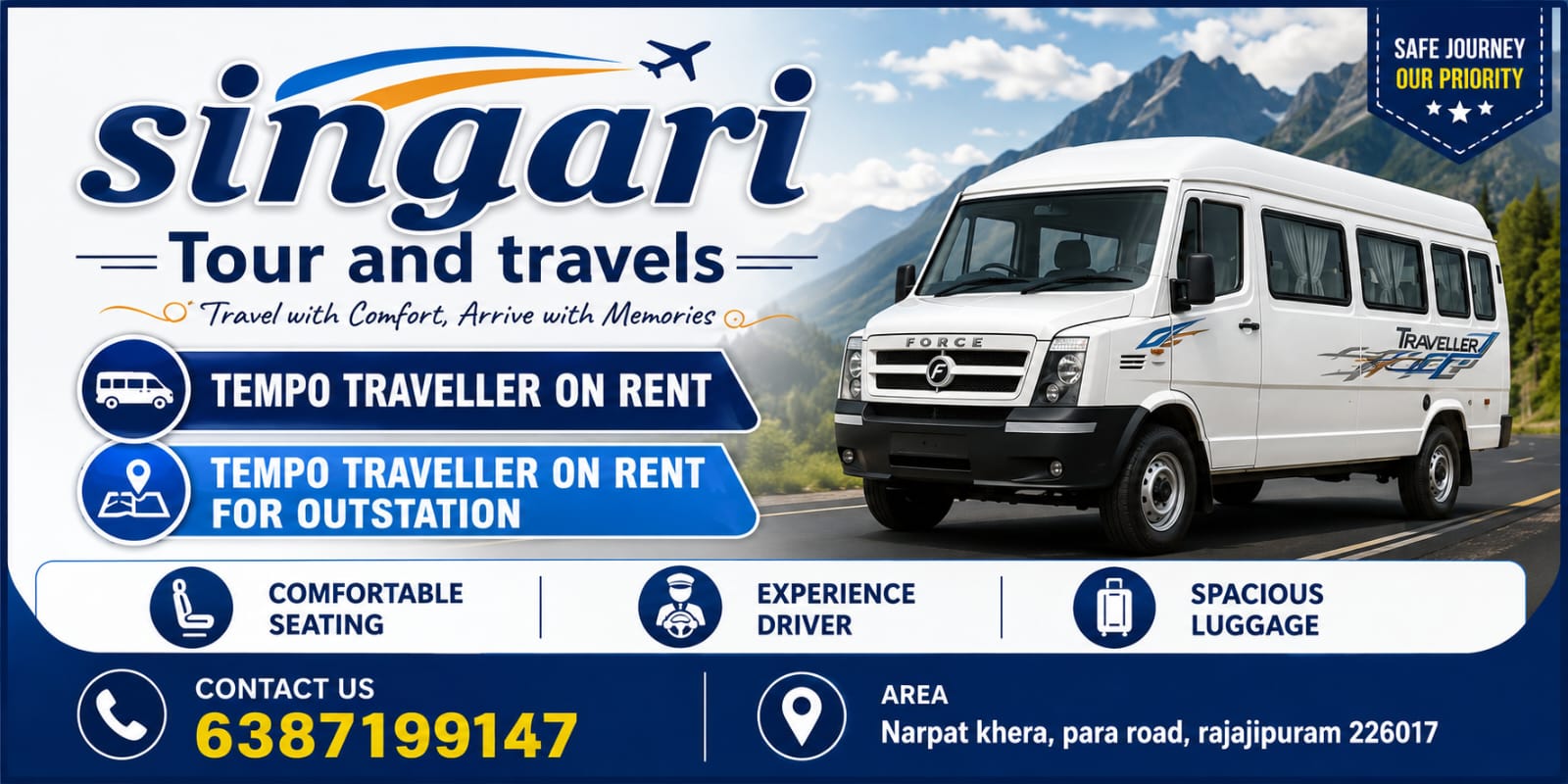 Tempo Traveller on Rent